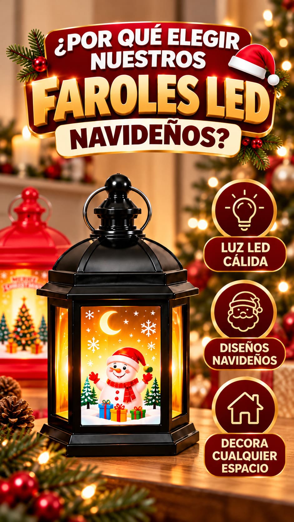 Farol Navideño LED