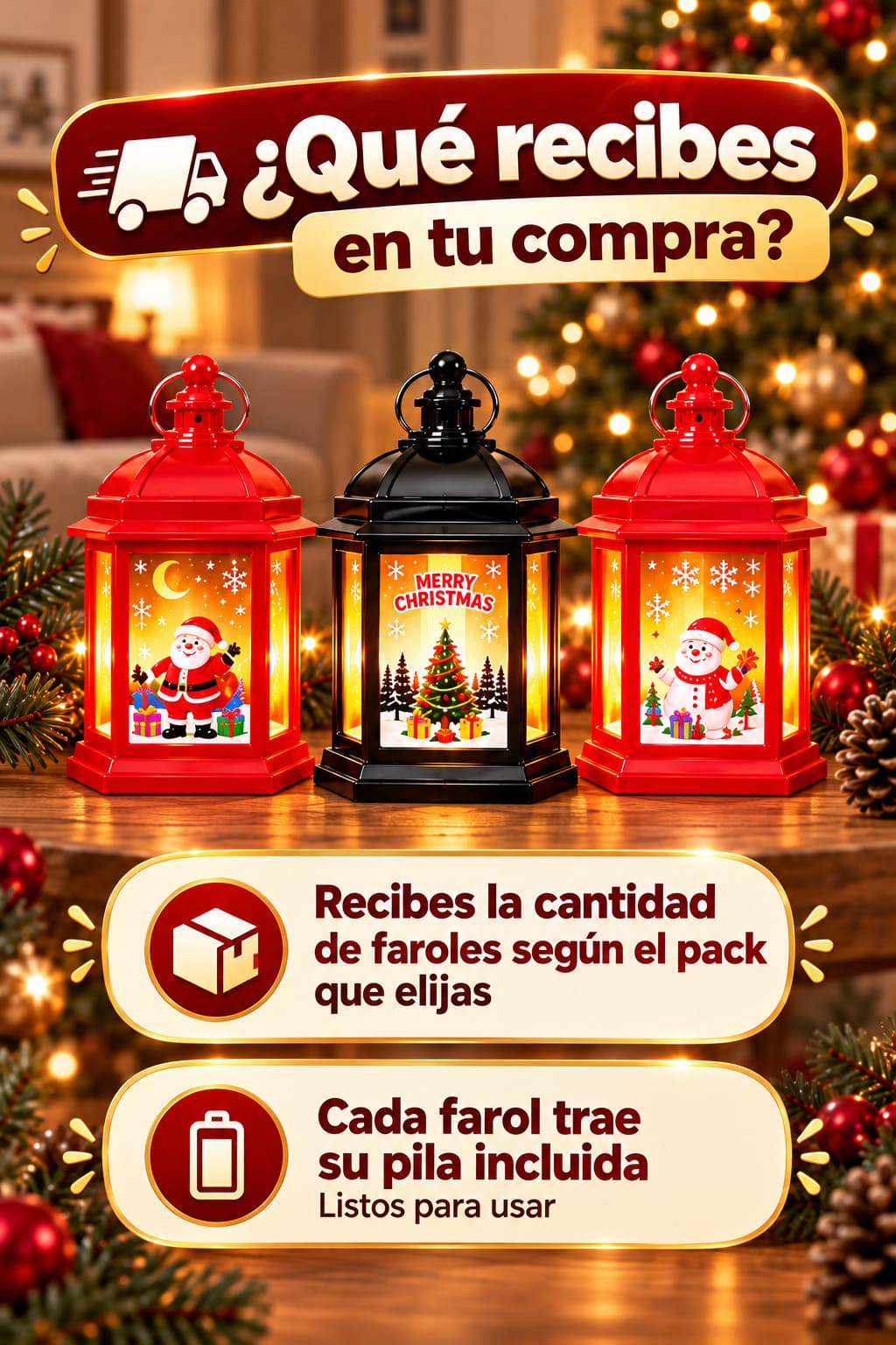 Farol Navideño LED